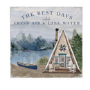 Lake Living Wooden Wall Art The Best Days 12x12"