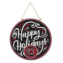 University of South Carolina Holiday Round Door Decor with Hanging Rope, 18x18