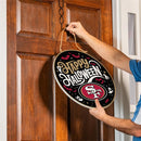 San Francisco 49ers Halloween Round Door Decor with Hanging Rope, 18x18