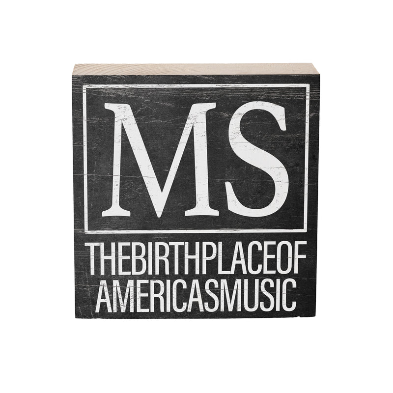 State Wooden Plock Mississippi 6x6"