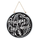 Chicago White Sox Holiday Round Door Decor with Hanging Rope, 18x18