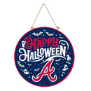 Atlanta Braves Halloween Round Door Decor with Hanging Rope, 18x18