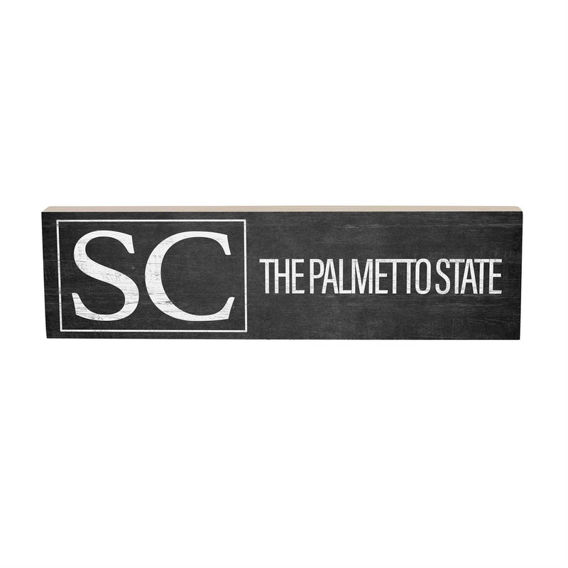 State Wooden Mantle Sign South Carolina 18x5"