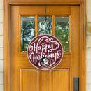 Florida State University Holiday Round Door Decor with Hanging Rope, 18x18