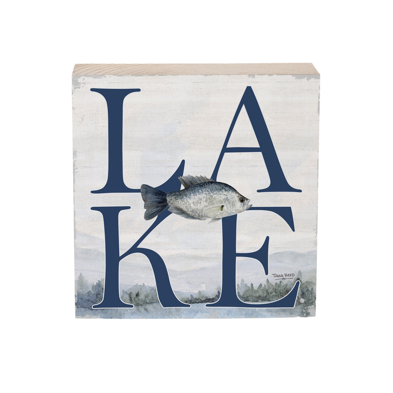 Lake Living Wooden Plock Lake Fish 6x6"