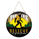 Pittsburgh Pirates Bigfoot Round Door Decor with Hanging Rope, 18x18