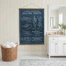 Seaside Retreat Indoor Wall Decor Canvas Tapestry, Sailing Knots 52"X 36" Canvas Tapestry