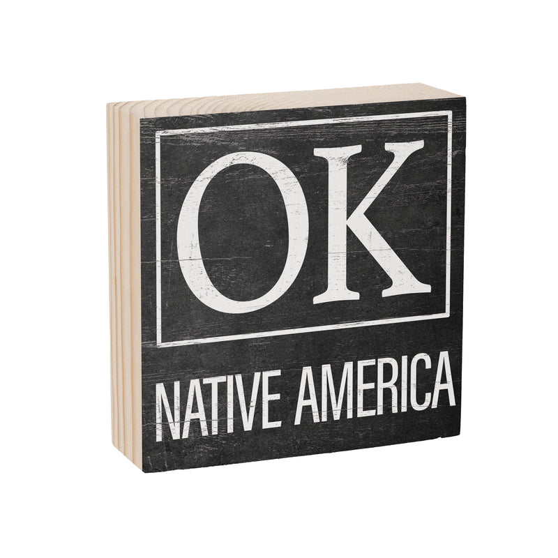 State Wooden Plock Oklahoma 6x6"