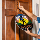 New York Mets Bigfoot Round Door Decor with Hanging Rope, 18x18