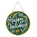 Baylor University Holiday Round Door Decor with Hanging Rope, 18x18