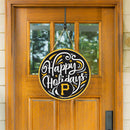 Pittsburgh Pirates Holiday Round Door Décor with Hanging Rope, 18x18