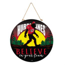 Carolina Hurricanes Bigfoot Round Door Decor with Hanging Rope, 18x18