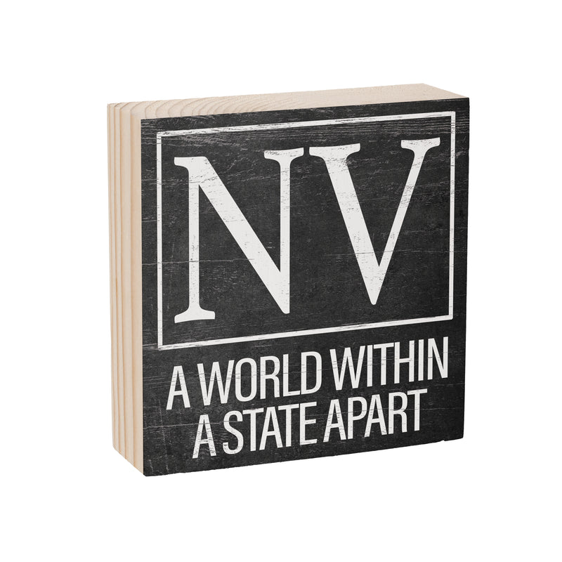 State Wooden Plock Nevada 6x6"
