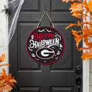 University of Georgia Halloween Round Door Decor with Hanging Rope, 18x18