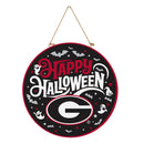 University of Georgia Halloween Round Door Decor with Hanging Rope, 18x18
