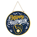 Milwaukee Brewers Halloween Round Door Decor with Hanging Rope, 18x18