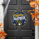 Milwaukee Brewers Halloween Round Door Decor with Hanging Rope, 18x18