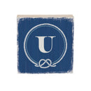 Coastal Wooden Plock Monogram Nautical 6" U U