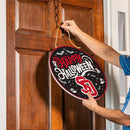University of South Dakota Halloween Round Door Decor with Hanging Rope, 18x18