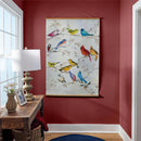 Cottage Garden Indoor Wall Decor Canvas Tapestry, Birds on Branches 52"X 36" Canvas Tapestry