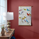 Cottage Garden Indoor Wall Decor Canvas Tapestry, Birds on Branches 36"x24" Canvas Tapestry