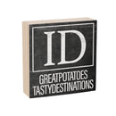 State Wooden Plock Idaho 6x6"