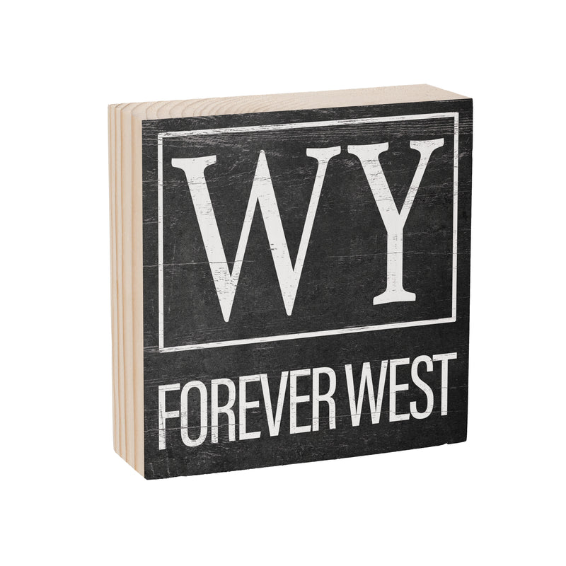 State Wooden Plock Wyoming 6x6"