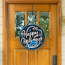 Detroit Lions Holiday Round Door Decor with Hanging Rope, 18x18