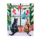 Twas the Night Wall Decor, LED Canvas, Cats at the Window