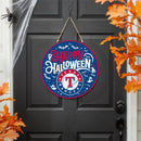 Texas Rangers Halloween Round Door Decor with Hanging Rope, 18x18