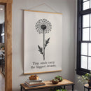 Heart of the Home Indoor Wall Décor Canvas Tapestry, Tiny Seeds Carry the Biggest Dreams 52"X 36" Ca
