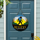Los Angeles Chargers Bigfoot Round Door Decor with Hanging Rope, 18x18