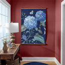 VivaStyle Hydrangea Haven Indoor Wall Décor Canvas Tapestry, Hydrangea Butterfly 52"X 36" Canvas Tap
