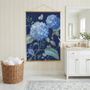 VivaStyle Hydrangea Haven Indoor Wall Décor Canvas Tapestry, Hydrangea Butterfly 52"X 36" Canvas Tap