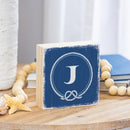 Coastal Wooden Plock Monogram Nautical 6" J J