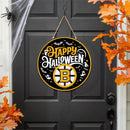 Boston Bruins Halloween Round Door Decor with Hanging Rope, 18x18