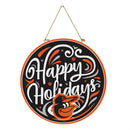 Baltimore Orioles Holiday Round Door Decor with Hanging Rope, 18x18