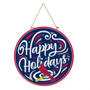 St Louis Cardinals Holiday Round Door Decor with Hanging Rope, 18x18