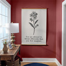Heart of the Home Indoor Wall Décor Canvas Tapestry, You are Allowed to Bloom Differently 52"X 36" C
