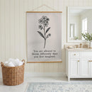 Heart of the Home Indoor Wall Décor Canvas Tapestry, You are Allowed to Bloom Differently 52"X 36" C