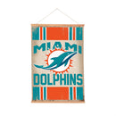 Miami Dolphins, Canvas Wall Tapestry, Medium, 36x24