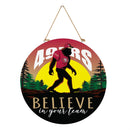 San Francisco 49ers Bigfoot Round Door Decor with Hanging Rope, 18x18