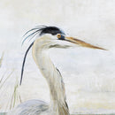 Blue Coastal Wall Decor, Canvas, Egret, 30" L x 20" H