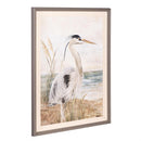 Blue Coastal Wall Decor, Canvas, Egret, 30" L x 20" H