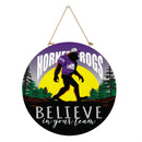 Texas Christian University Bigfoot Round Door Decor with Hanging Rope, 18x18