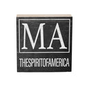 State Wooden Plock Massachusetts 6x6"