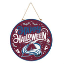 Colorado Avalanche Halloween Round Door Décor with Hanging Rope, 18x18