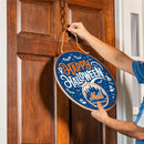 New York Mets Halloween Round Door Decor with Hanging Rope, 18x18