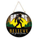 Boston Bruins Bigfoot Round Door Decor with Hanging Rope, 18x18