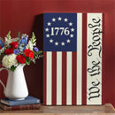 Red White & Bloom Indoor Wood Wall Decor, We The People, 24"x16"